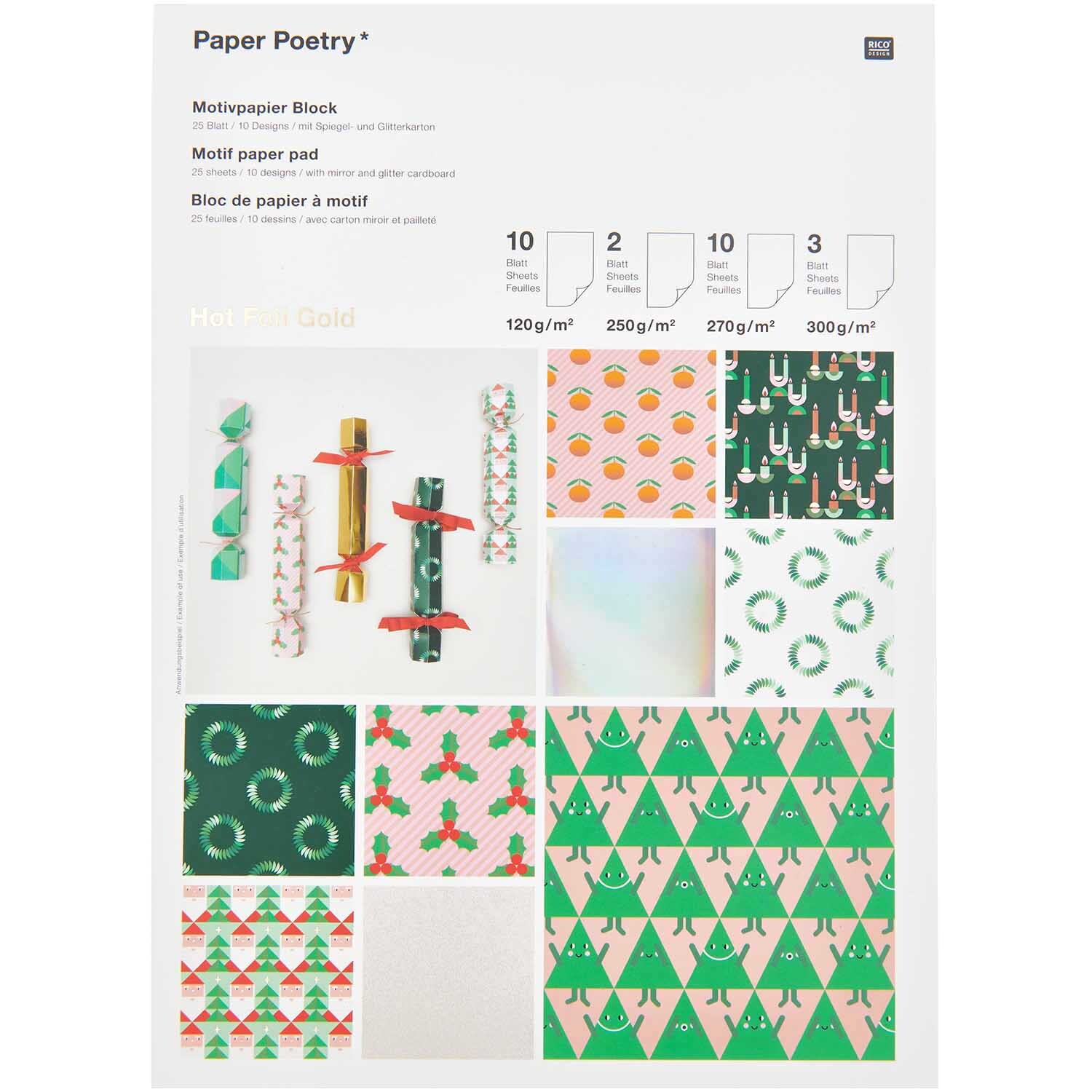 Paper Poetry Motivpapierblock Merry Christmas 25 Blatt Paper Poetry Motivpapierblock Merry Christmas 25 Blatt von Rico Design