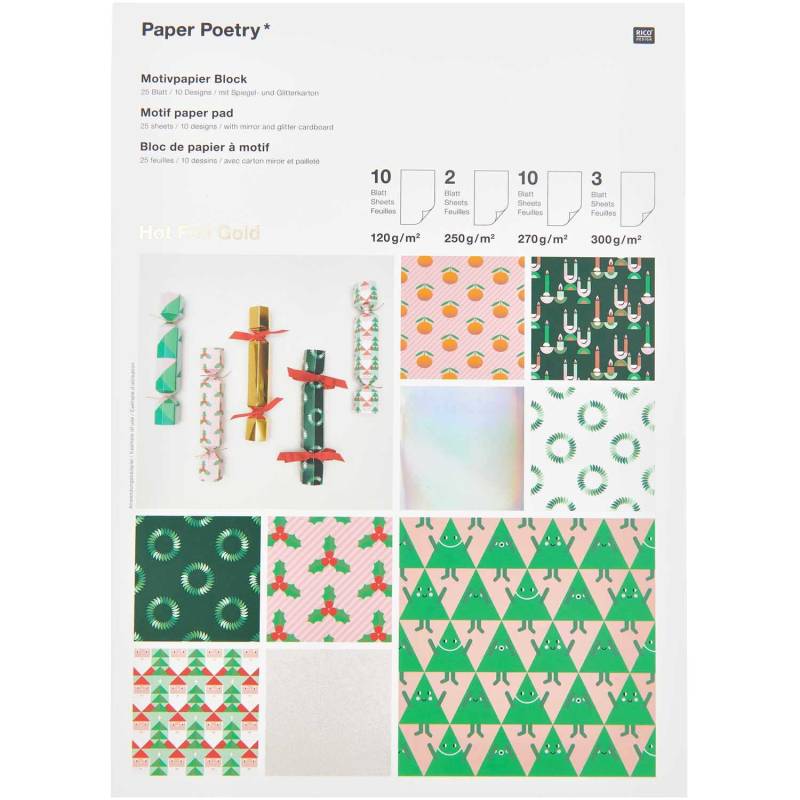 Paper Poetry Motivpapierblock Merry Christmas 25 Blatt Paper Poetry Motivpapierblock Merry Christmas 25 Blatt von Rico Design