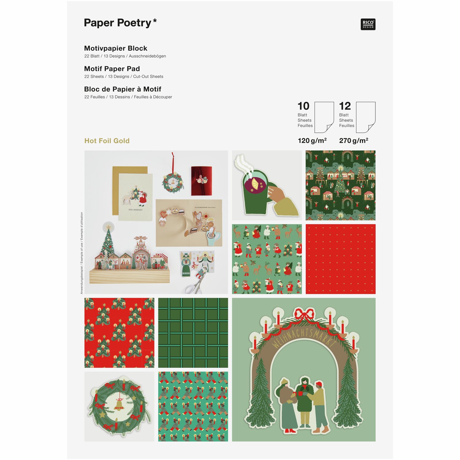 Paper Poetry Motivpapierblock Weihnachtsmarkt Paper Poetry Motivpapierblock Weihnachtsmarkt von Rico Design