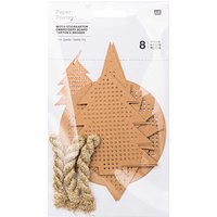 Paper Poetry Motivstickkarton X-MAS gold 8 Stück Kraftpapier mit Garn von Rico Design
