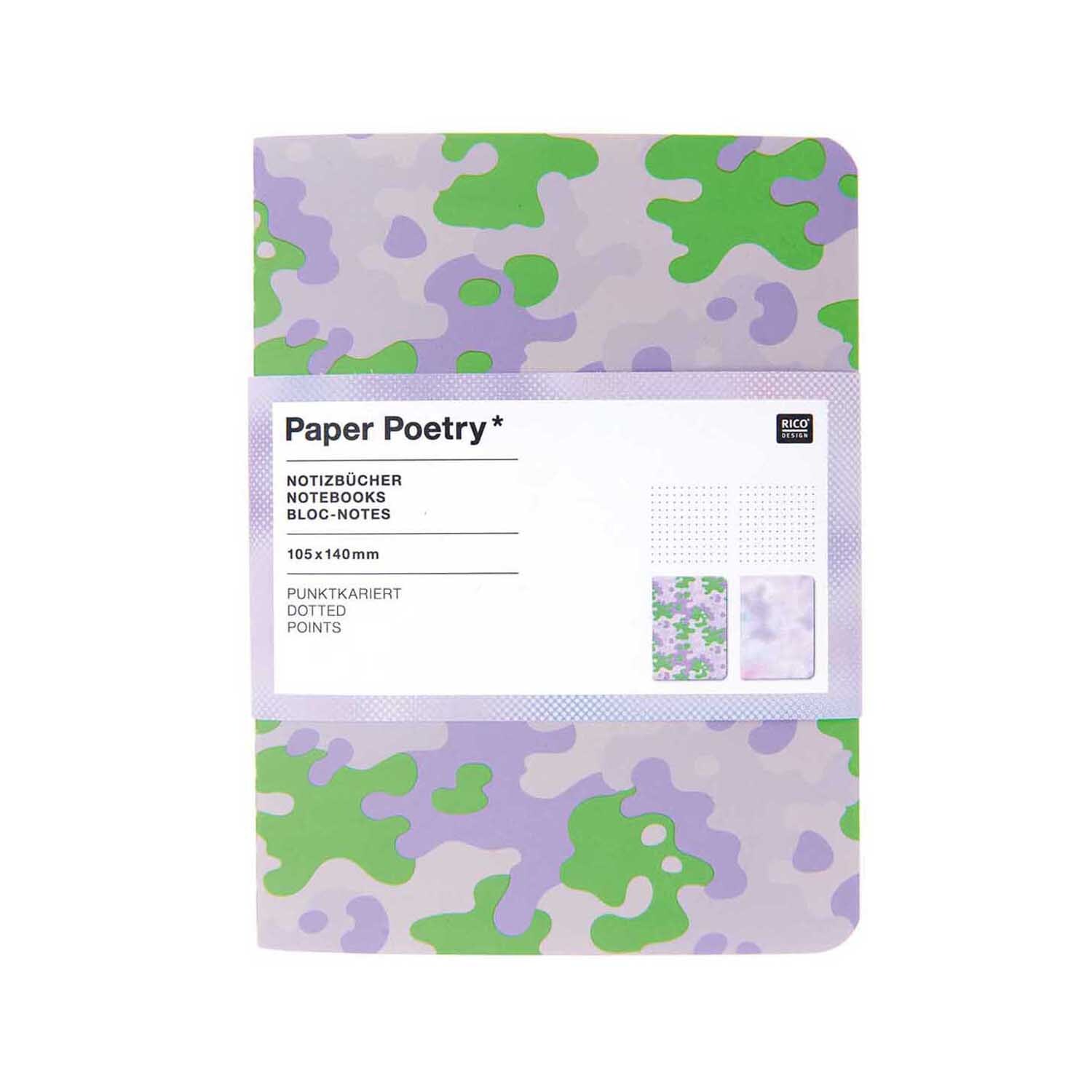 Paper Poetry Notizbücher A6 camouflage-blurry 2 Stück Paper Poetry Notizbücher A6 camouflage-blurry 2 Stück von Rico Design
