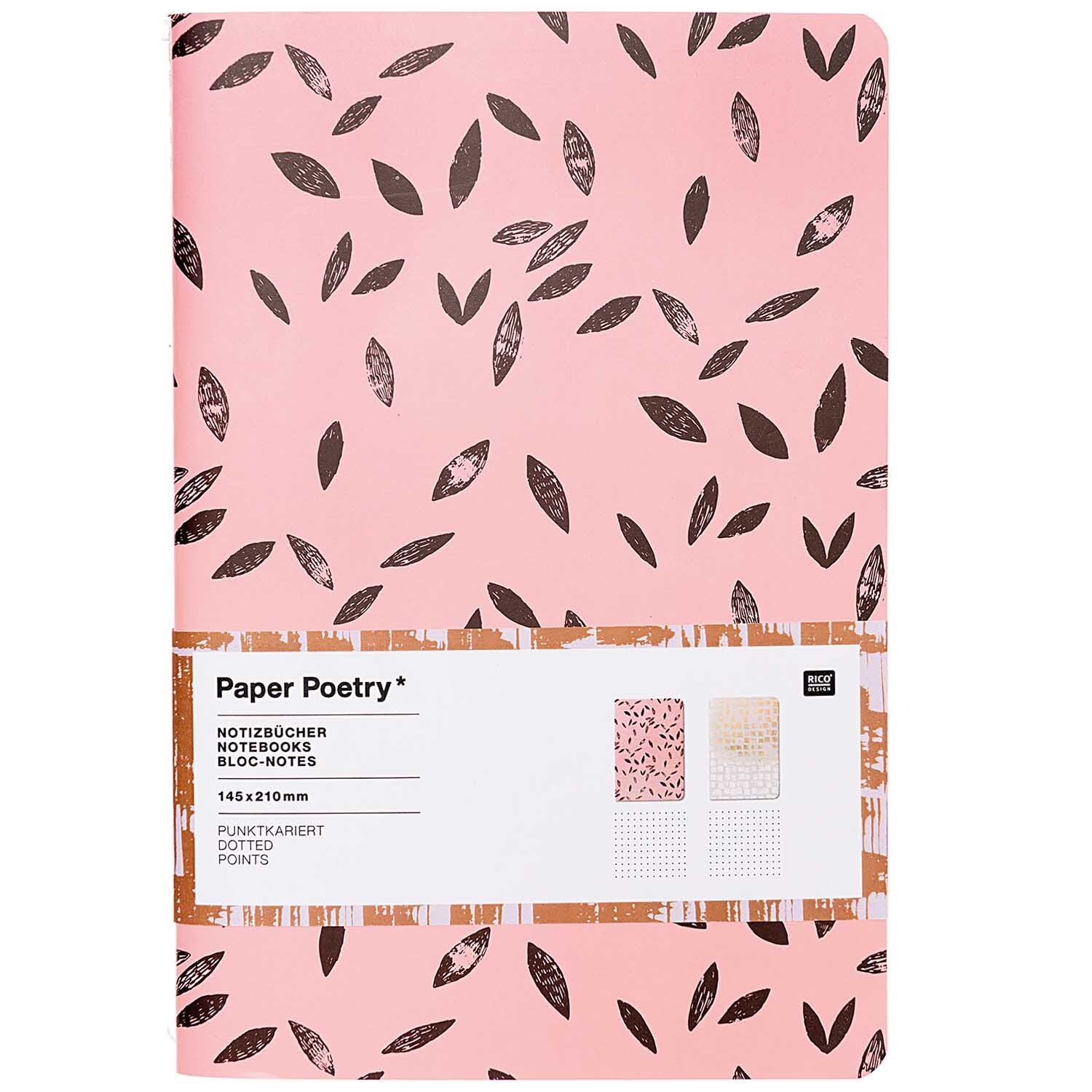 Paper Poetry Notizbücher koralle-grau A5 punktkariert 40 Seiten 2 Stück Paper Poetry Notizbücher koralle-grau A5 punktkariert 40 Seiten 2 Stück von Rico Design