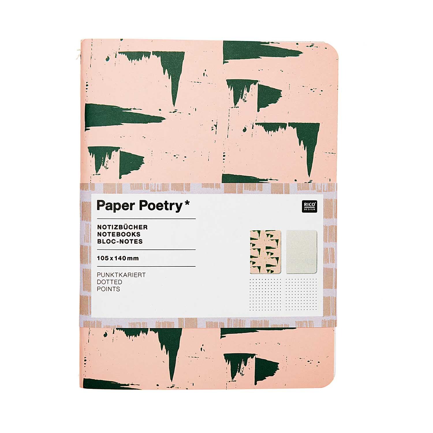 Paper Poetry Notizbücher rosa-grau A6 punktkariert 40 Seiten 2 Stück Paper Poetry Notizbücher rosa-grau A6 punktkariert 40 Seiten 2 Stück von Rico Design