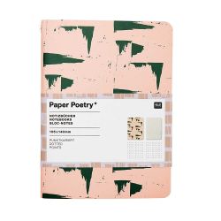 Paper Poetry Notizbücher rosa-grau A6 punktkariert 40 Seiten 2 Stück von Rico Design