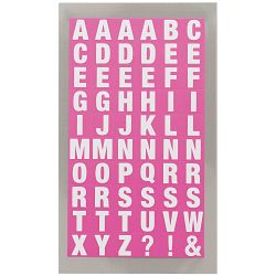 Paper Poetry Office Sticker Buchstaben pink-weiß 4 Bogen von Rico Design