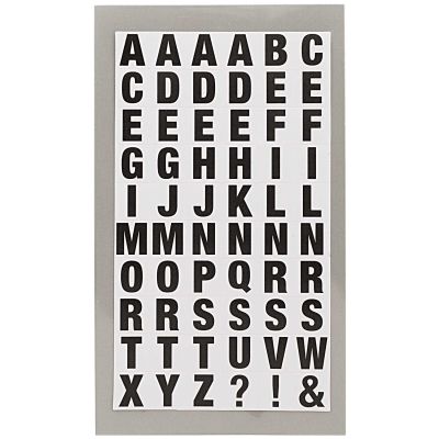 Paper Poetry Office Sticker Buchstaben schwarz-weiß 4 Bogen von Rico Design