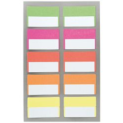 Paper Poetry Office Sticker Register Etiketten neon 40x25mm 4 Bogen von Rico Design