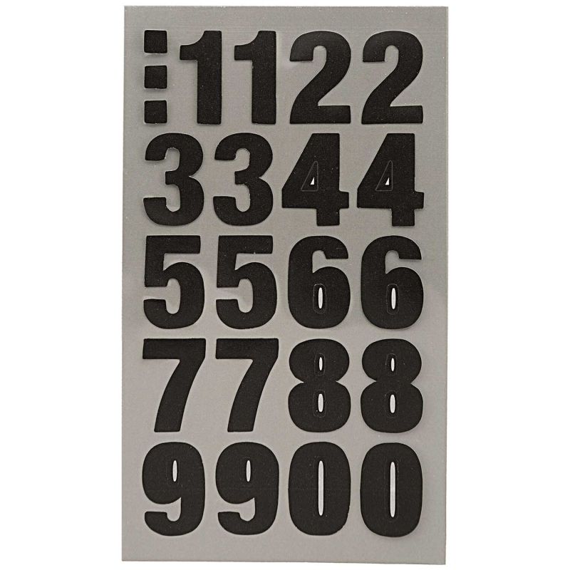 Paper Poetry Office Sticker Zahlen schwarz 4 Bogen von Rico Design