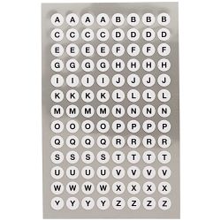 Paper Poetry OfficeSticker Punkte Alphabet weiß 8,5mm 4 Bogen von Rico Design