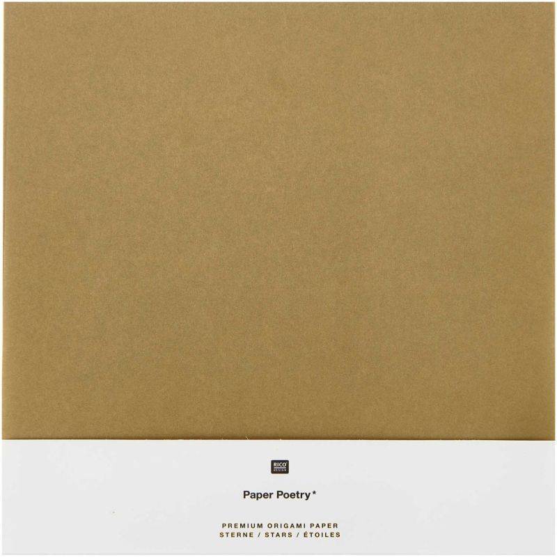 Paper Poetry Origami Kraftpapier gold 32 Blatt von Rico Design