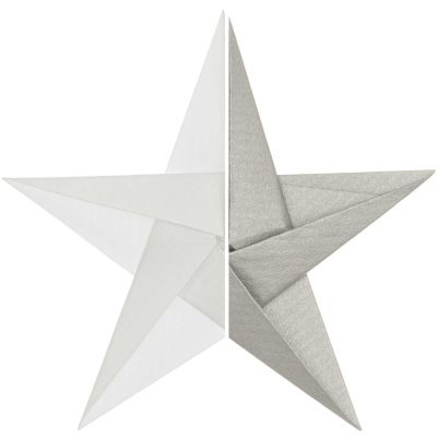 Paper Poetry Origami weiß-silber 32 Blatt von Rico Design