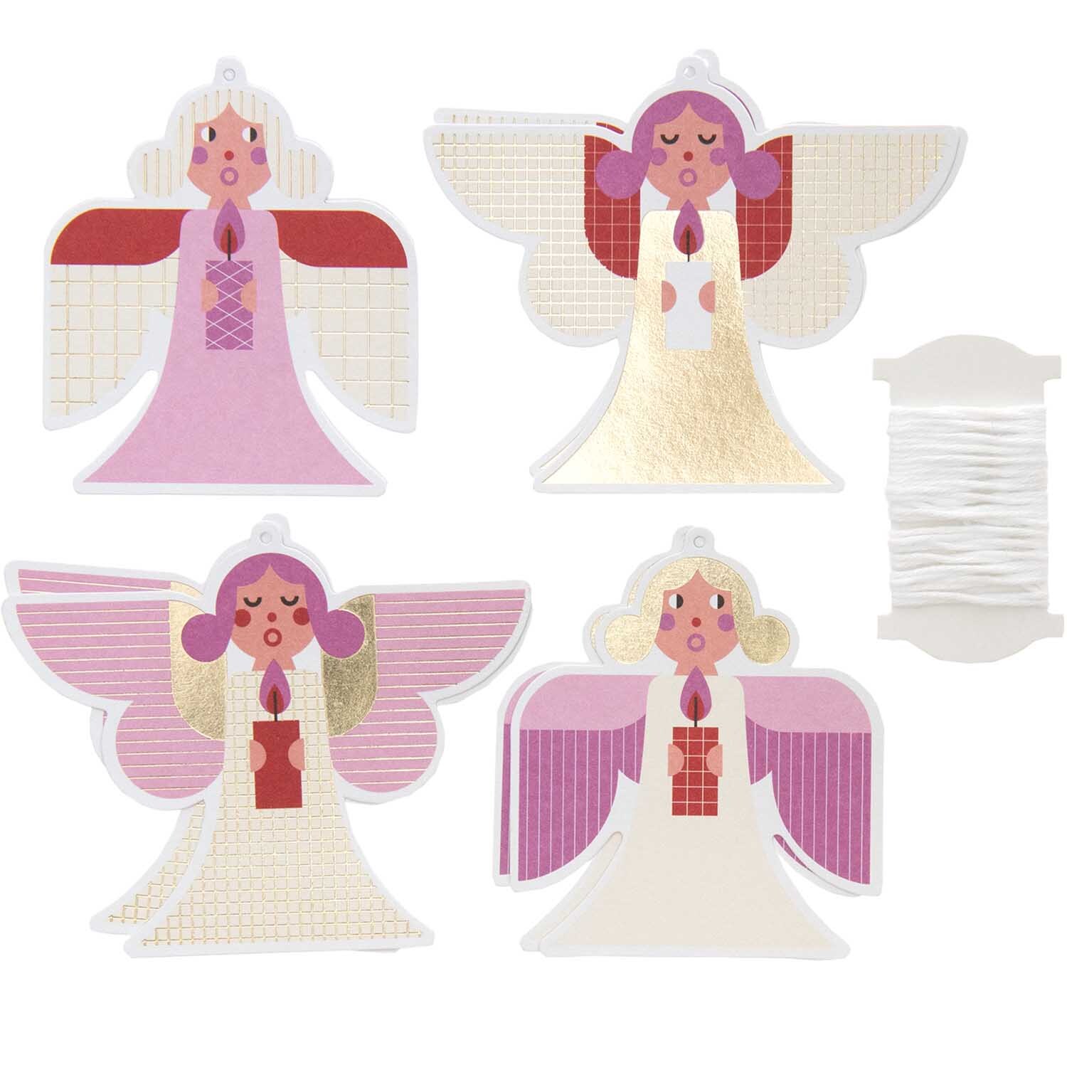 Paper Poetry Papieranhänger Engel 8 Stück von Rico Design