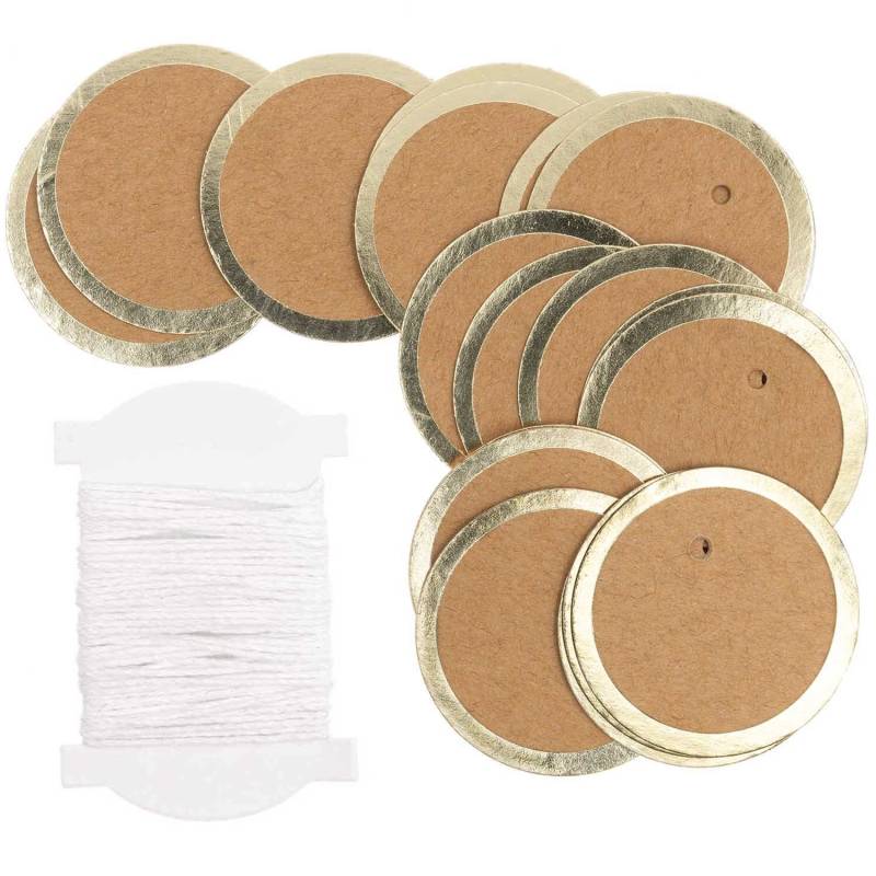 Rico Design Paper Poetry Papieranhänger Kreise 4cm 24 Stück Kraftpapier von Rico Design