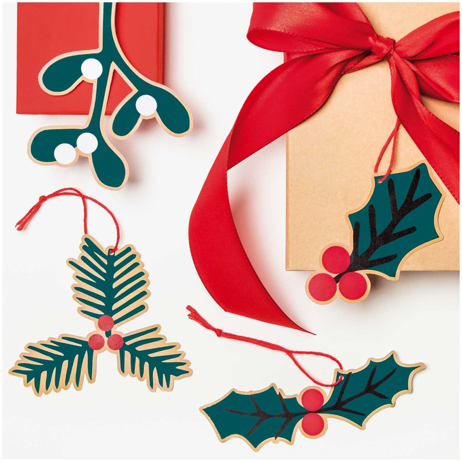 Paper Poetry Papieranhänger Mistelzweige Classic 8 Stück von Rico Design