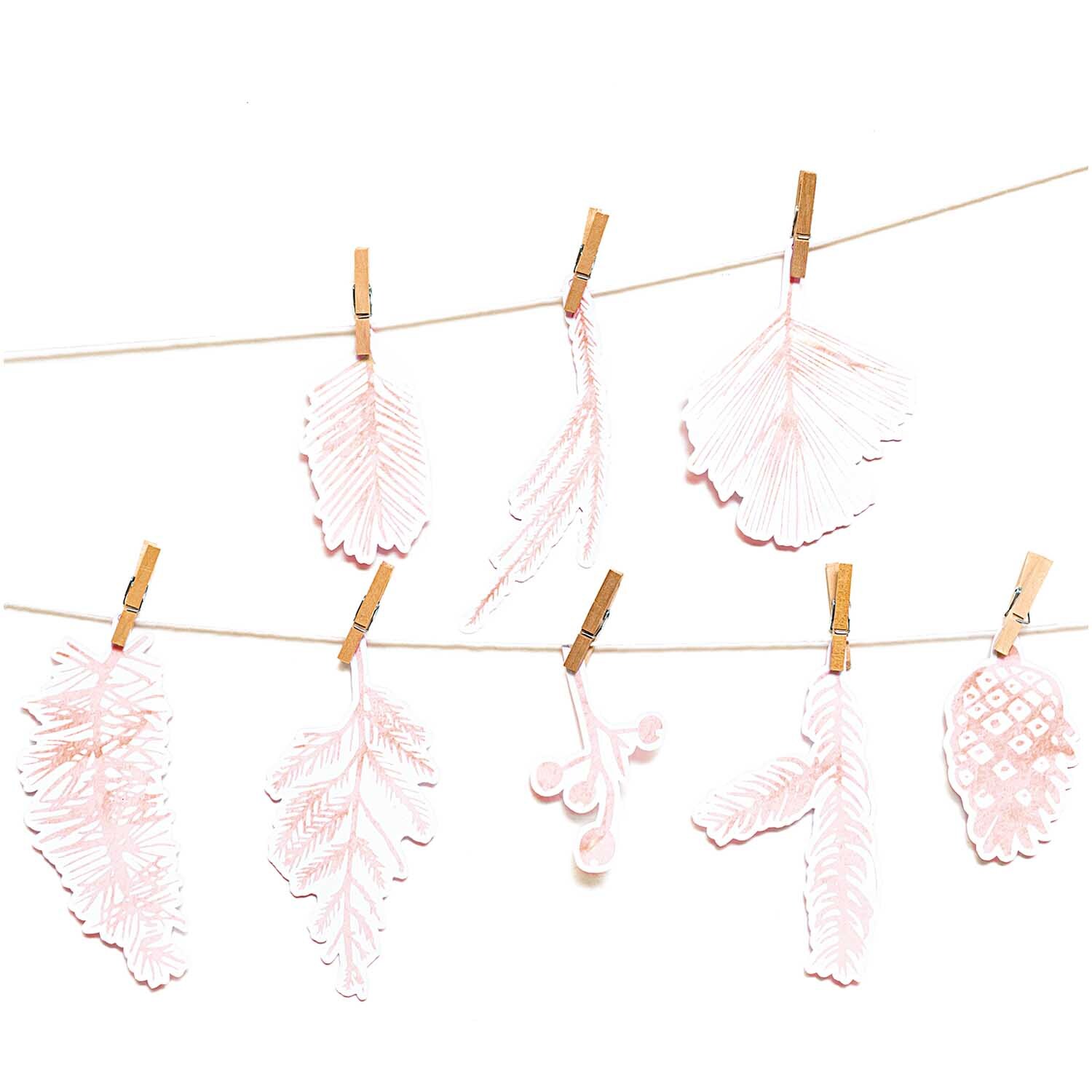 Paper Poetry Papieranhänger Nostalgic Christmas Zweige roségold 24 Stück von Rico Design