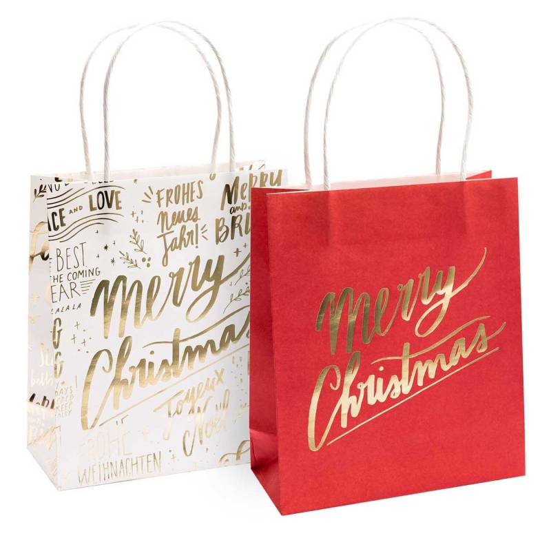 Paper Poetry Papiertüten Merry Christmas rot 18x21cm 2 Stück Paper Poetry Papiertüten Merry Christmas rot 18x21cm 2 Stück von Rico Design