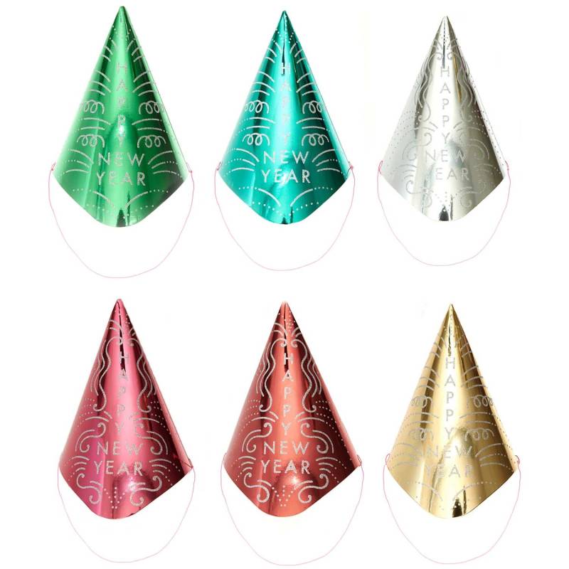 Paper Poetry Partyhüte Happy New Year multicolor 15x24cm 6 Stück Paper Poetry Partyhüte Happy New Year multicolor 15x24cm 6 Stück von Rico Design