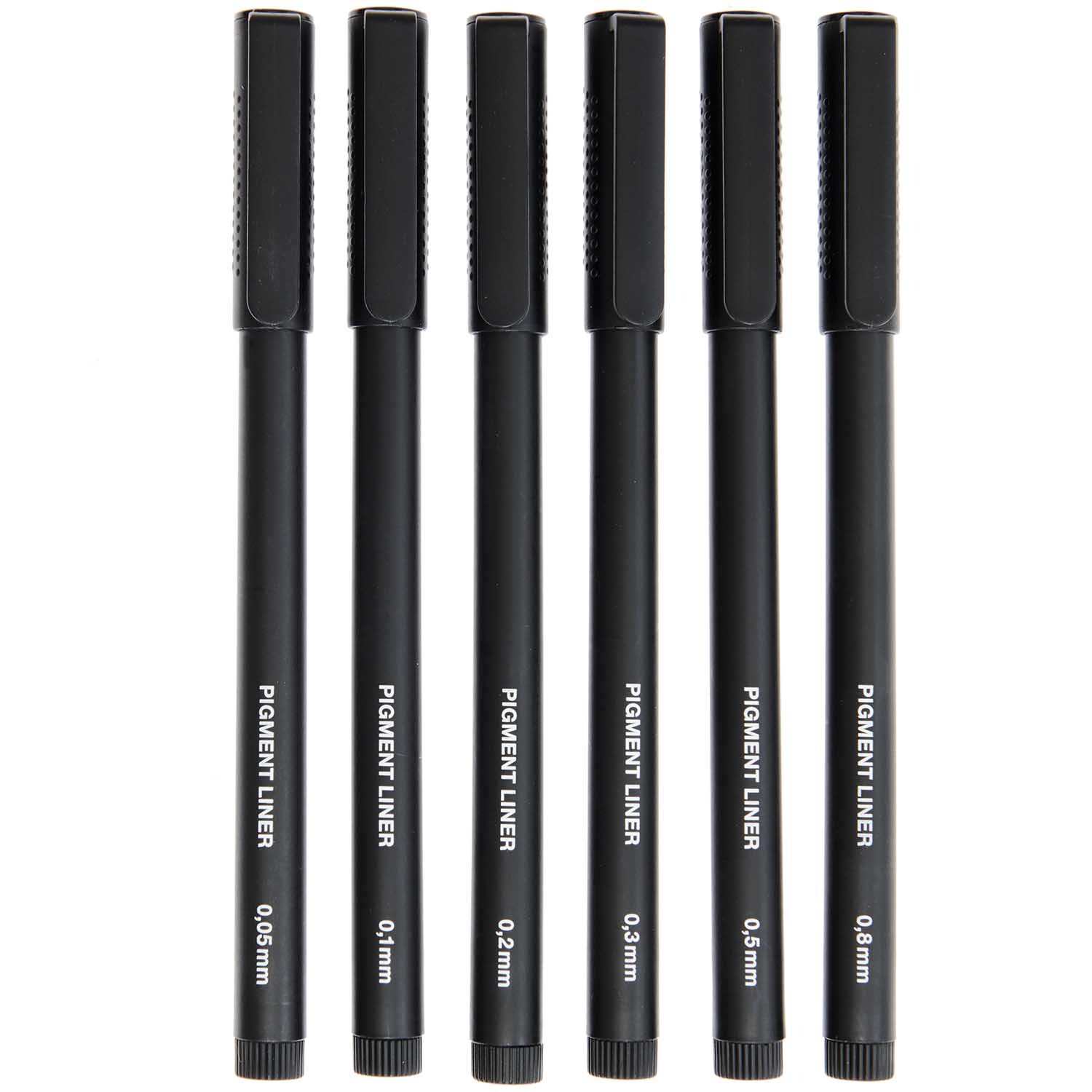 Paper Poetry Pigment Liner schwarz 6 Stifte Paper Poetry Pigment Liner schwarz 6 Stifte von Rico Design