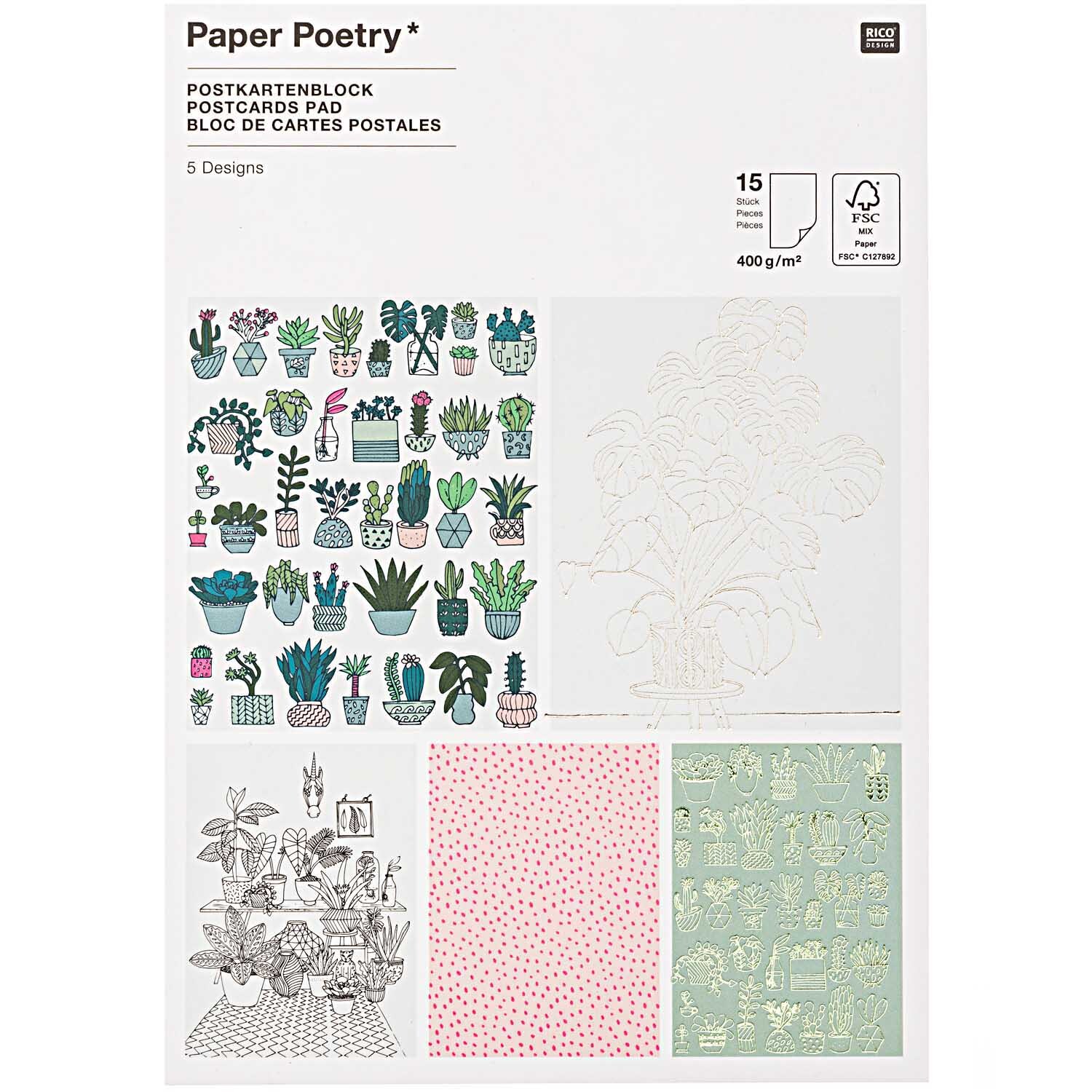 Paper Poetry Postkartenblock Hygge Plants 12,5x17,6cm Paper Poetry Postkartenblock Hygge Plants 12,5x17,6cm von Rico Design