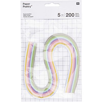 Paper Poetry Quilling Papierstreifen pastell 5mm 200 Stück Paper Poetry Quilling Papierstreifen pastell 5mm 200 Stück von Rico Design