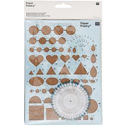 Paper Poetry Quilling Schablone mit Korkplatte Paper Poetry Quilling Schablone mit Korkplatte von Rico Design