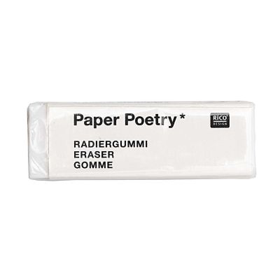 Paper Poetry Radiergummi weiß 4,5x1,5cm von Rico Design
