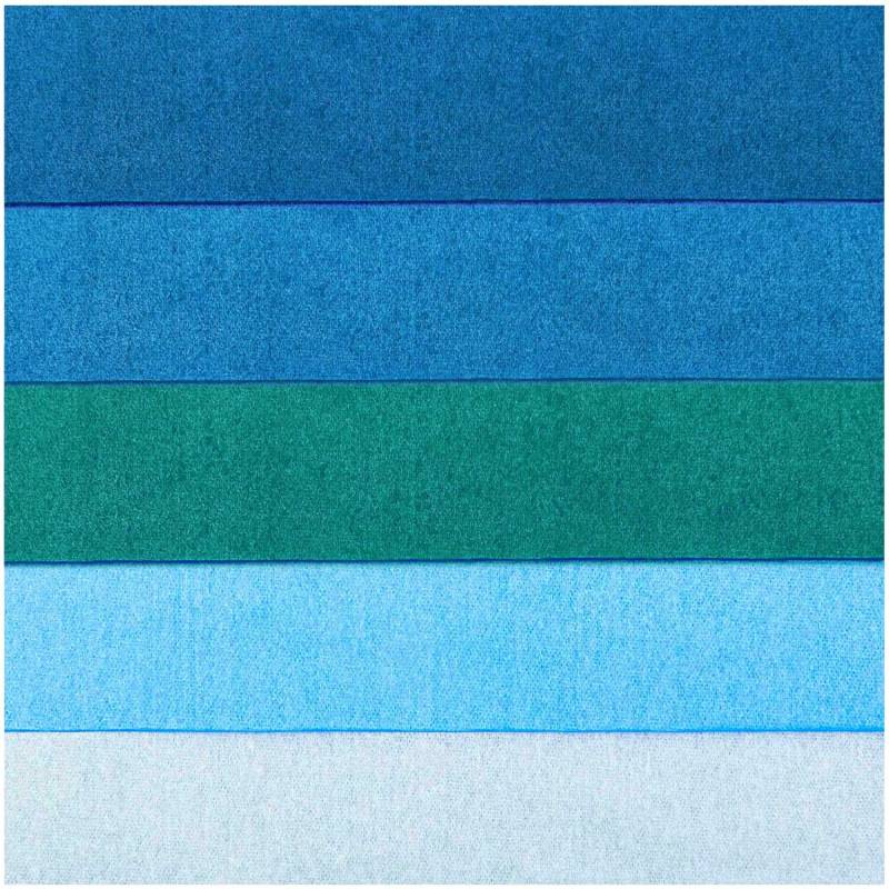Paper Poetry Seidenpapier blau sortiert 50x70cm 5 Bogen von Rico Design