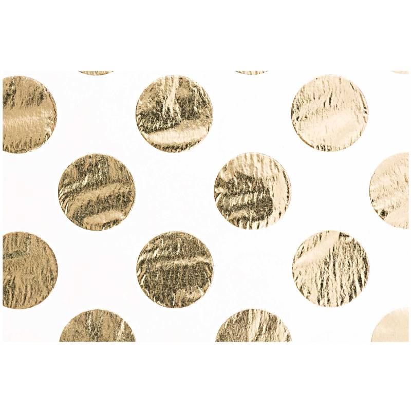 Paper Poetry Seidenpapier rosa Punkte gold 70x50cm 4 Bogen Hot Foil von Rico Design