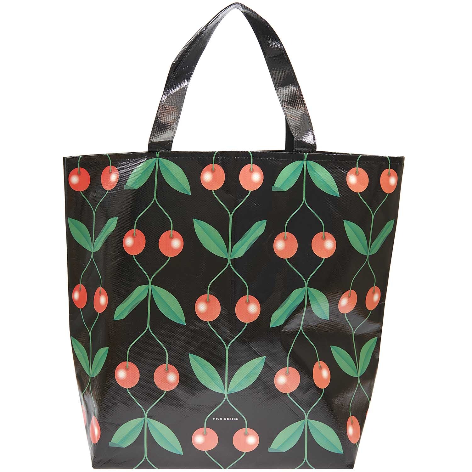 Paper Poetry Shopper Kirschen schwarz 54x43x20cm von Rico Design