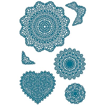 Paper Poetry Silikonstempel Doilies 6 Motive von Rico Design