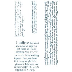 Paper Poetry Silikonstempel Hintergrundtext 4 Motive von Rico Design