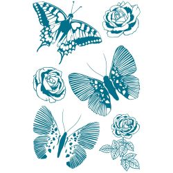Paper Poetry Silikonstempel Schmetterlinge 8 Motive von Rico Design