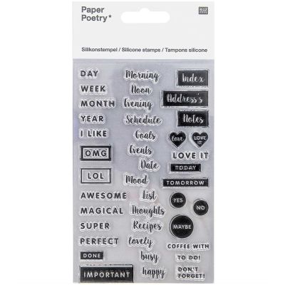 Paper Poetry Silikonstempel-Set Bullet Diary Notizen Paper Poetry Silikonstempel-Set Bullet Diary Notizen von Rico Design