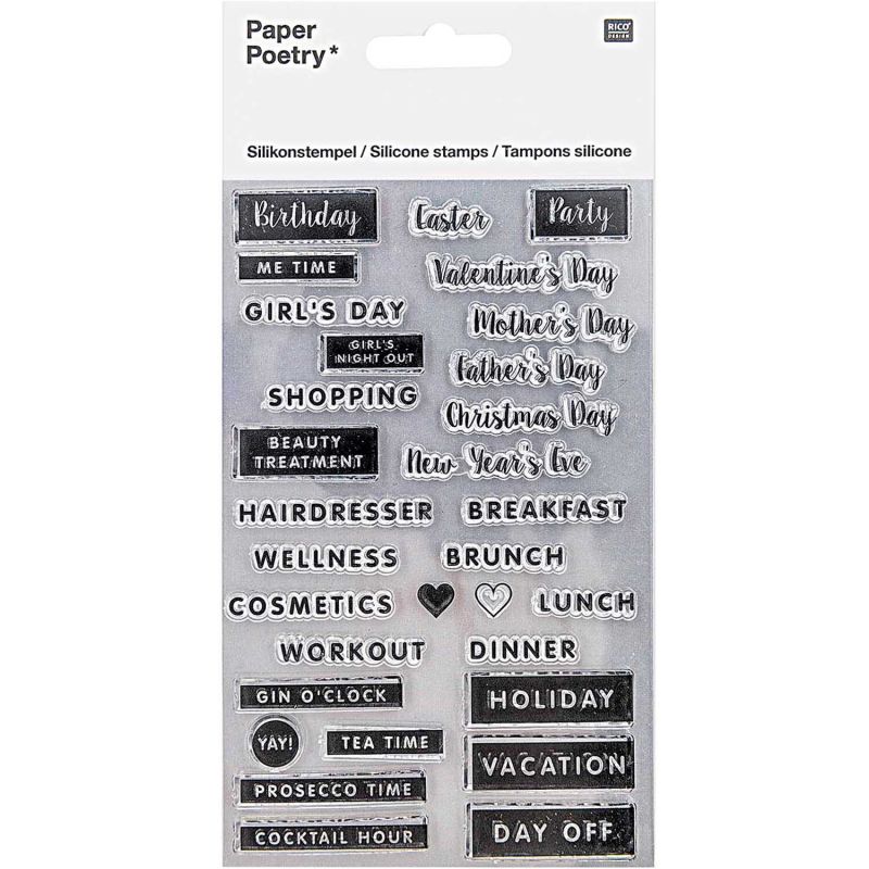 Paper Poetry Silikonstempel-Set Bullet Diary Termine Paper Poetry Silikonstempel-Set Bullet Diary Termine von Rico Design