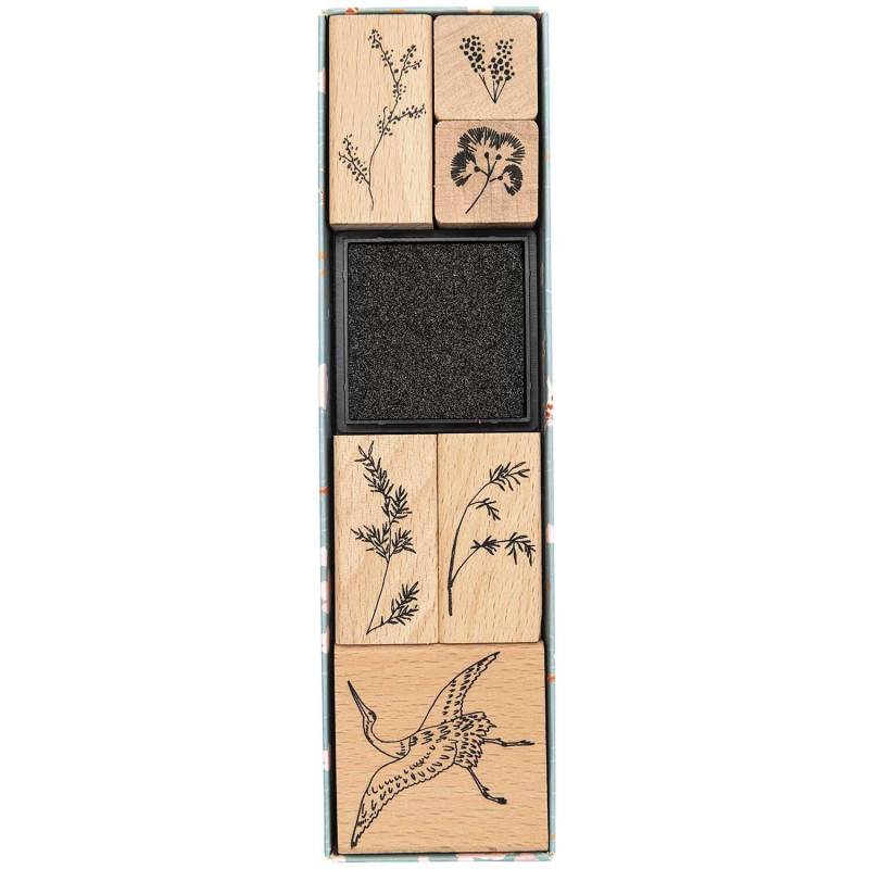Paper Poetry Stempelset Jardin Japonais Kranich von Rico Design