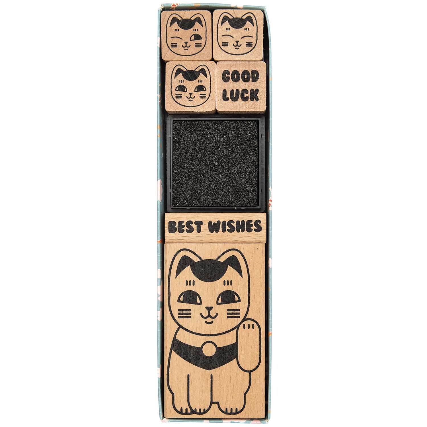 Paper Poetry Stempelset Jardin Japonais Winkekatze von Rico Design