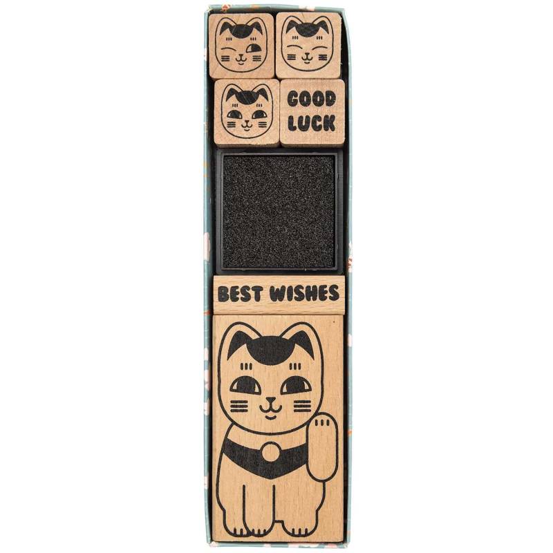 Paper Poetry Stempelset Jardin Japonais Winkekatze von Rico Design