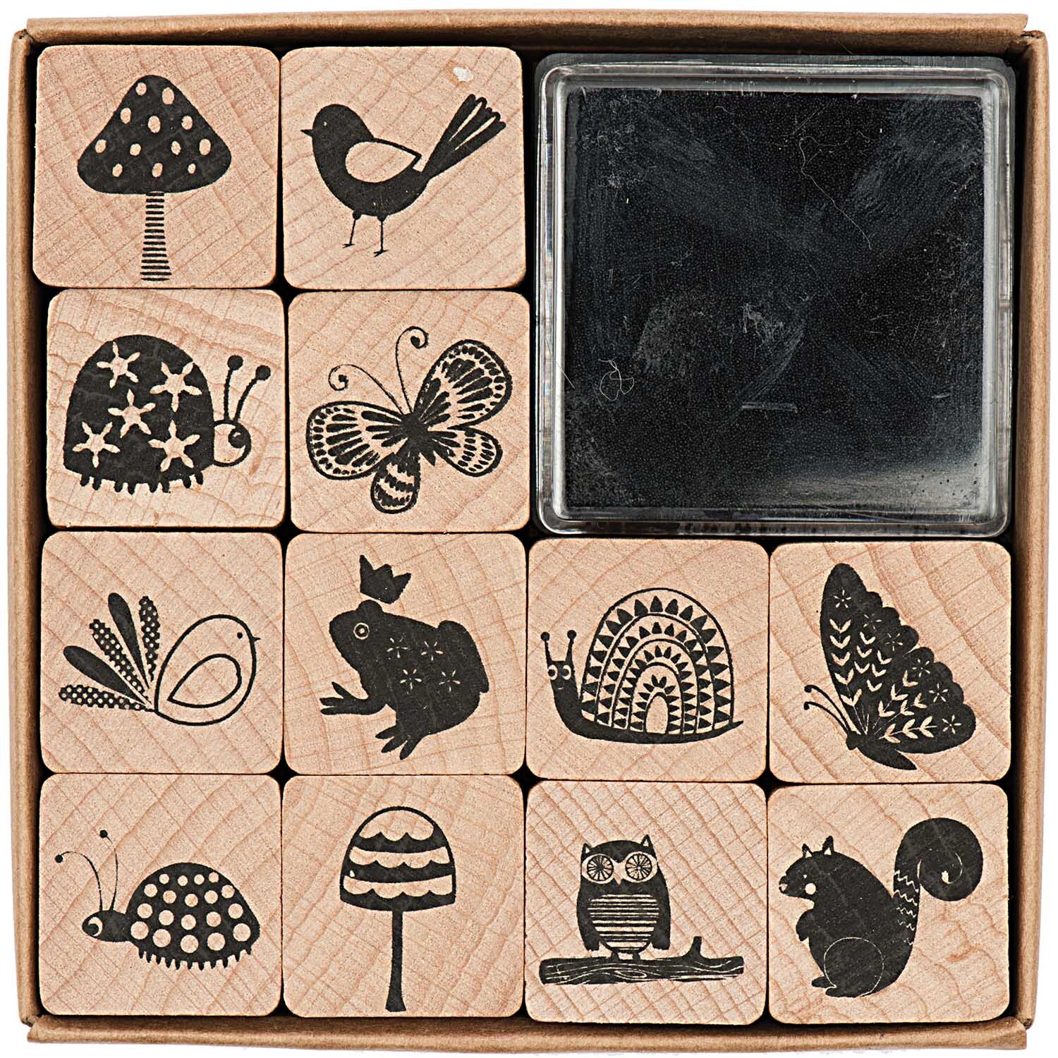 Paper Poetry Stempelset im Wald 2x2cm Paper Poetry Stempelset im Wald 2x2cm von Rico Design