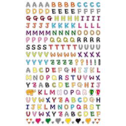 Paper Poetry Sticker Buchstaben mehrfarbig 10x19cm sortiert von Rico Design