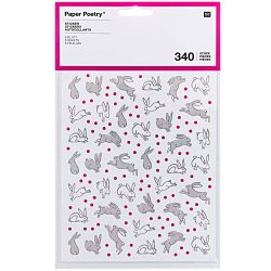 Paper Poetry Sticker Hasen 6 Blatt von Rico Design