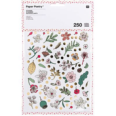 Paper Poetry Sticker Hygge Flowers 6 Blatt von Rico Design