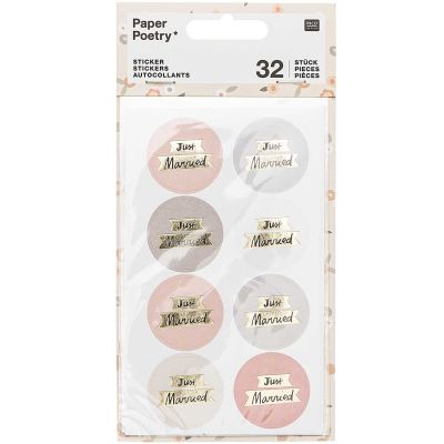 Paper Poetry Sticker Just Married puder-grau 4 Blatt Paper Poetry Sticker Just Married puder-grau 4 Blatt von Rico Design
