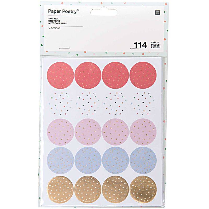 Paper Poetry Sticker Konfetti 114 Stück von Rico Design