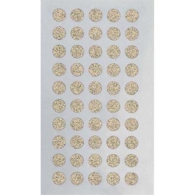 Paper Poetry Sticker Kreise Glitter gold 4 Blatt von Rico Design