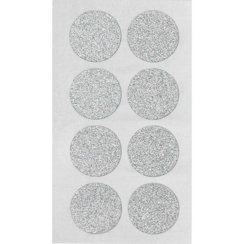 Paper Poetry Sticker Kreise Glitter silber 4 Blatt L von Rico Design