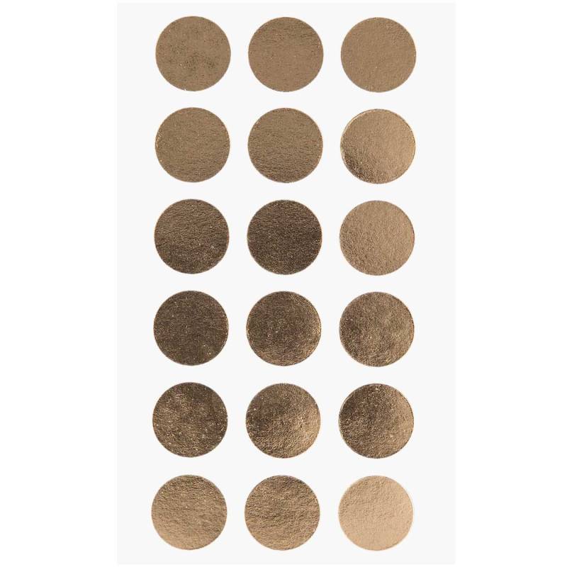 Paper Poetry Sticker Punkte gold 15mm 4 Bogen von Rico Design
