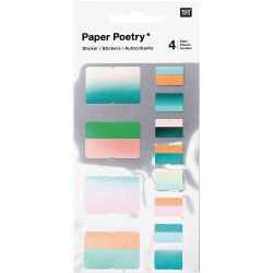 Paper Poetry Sticker Register grün 48 Stück von Rico Design