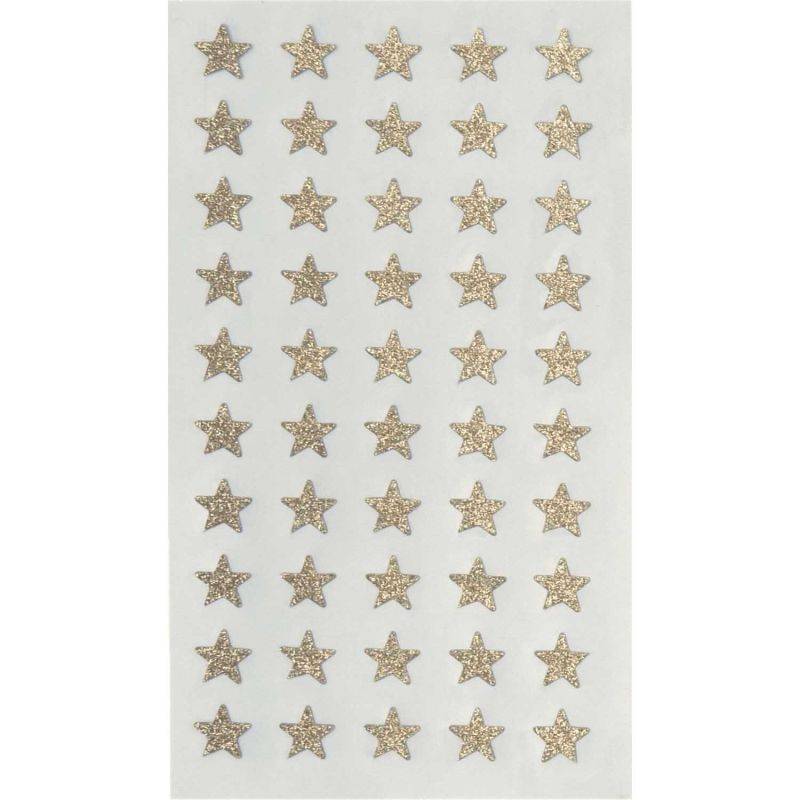 Paper Poetry Sticker Sterne Glitter gold 4 Blatt von Rico Design