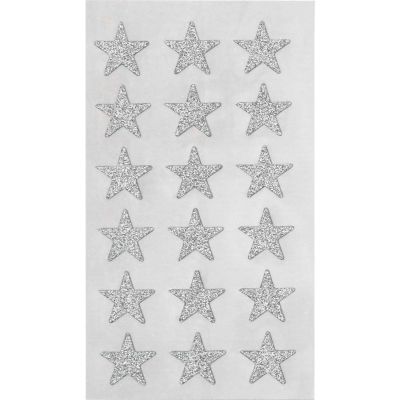 Paper Poetry Sticker Sterne Glitter silber 4 Blatt 16mm von Rico Design