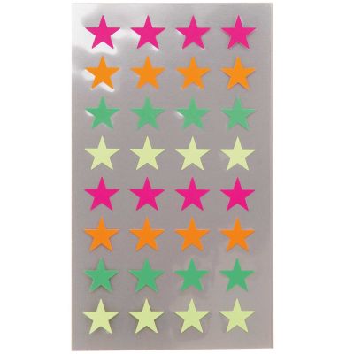 Paper Poetry Sticker Sterne neon 4 Blatt 11 mm von Rico Design